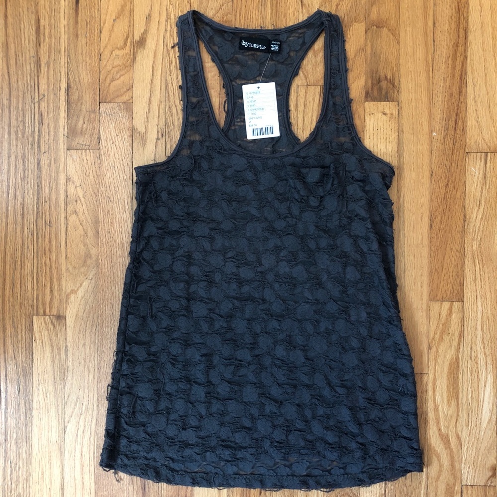 Urban Outfitters Black Rose Lace Tank Top- NWT!